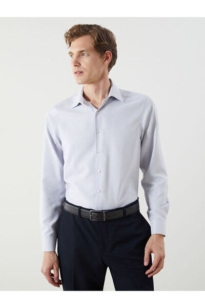 LC Waikiki Sparkling Selections from Shining Store |   Slim Fit Long Sleeve Dobby Men's Shirt