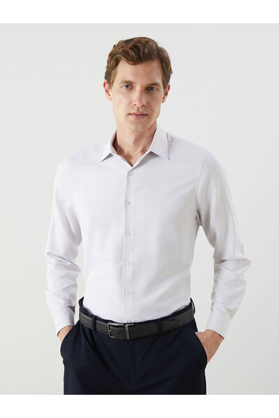 LC Waikiki Sparkling Selections from Shining Store |   Slim Fit Long Sleeve Dobby Men's Shirt