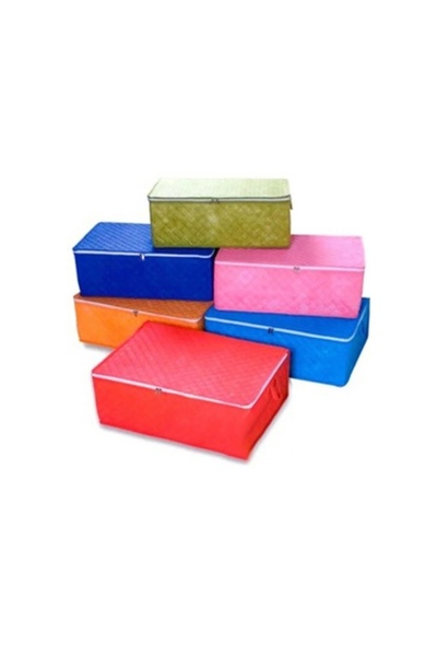 Muensu 2 Adet Karışık Tela Yorgan Hurcu, Baza Altı Fermuarlı Yorgan Hurcu, Bü...