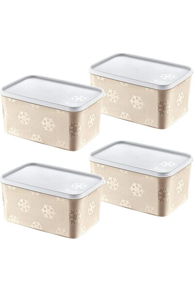 STOREMAX Sellbuyst Set of 4 No Frost Storage Container Latte 2600 ml Trendy 266450
