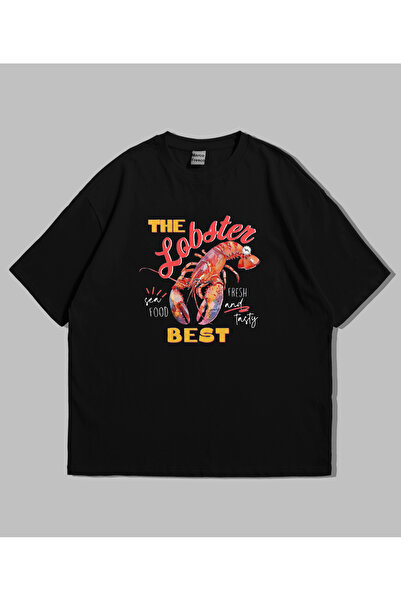 Marco Fresco Unisex μπλουζάκι με στάμπα καβούρι, άνετο και casual oversize