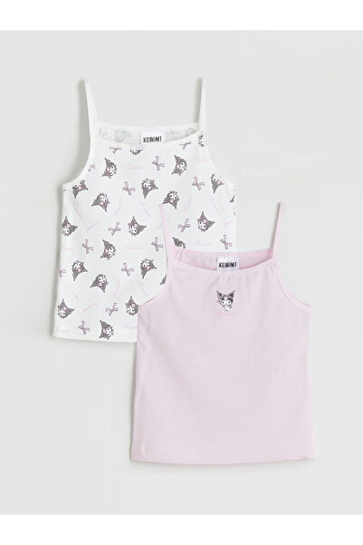 LC Waikiki Sparkling Selections from Shining Store |   Square Neck Kuromi Printed Girls' Undershirt, Pack of 2