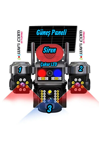 WIFICAM PLUS 3 Kameralı 4g Solar Kamera