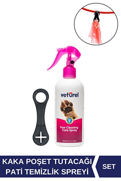 Veturel Köpek Kaka Poşeti Tutucu Silikon Aparat + Pati Temizleme Spreyi Parfü...