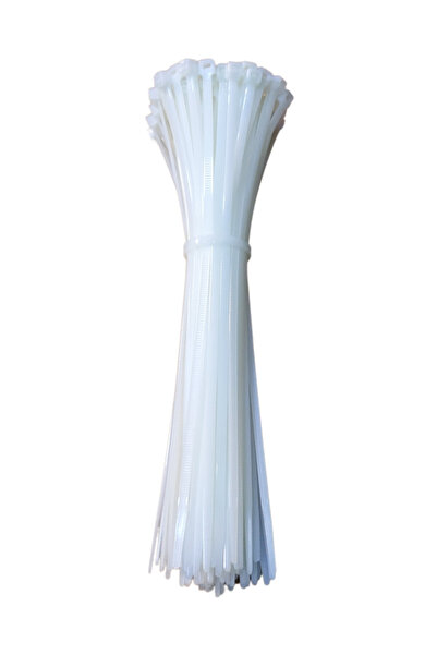 FAEM 3.6x150-200-250-300 mm Kablo Bağı SET - Plastik Kelepçe - Cırt Kelepçe Beyaz 100 Adet
