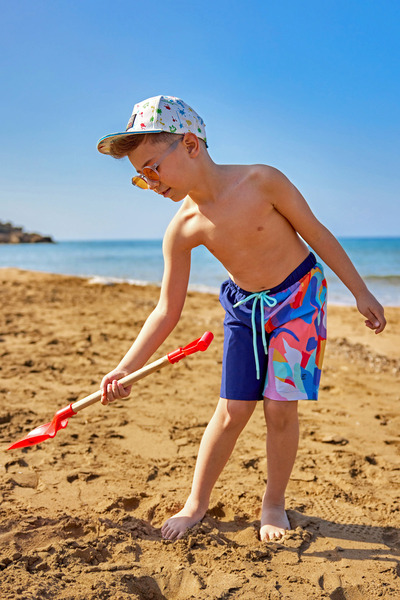 Marina Boys' Navy Blue Swimming Shorts – Quick Dry Cs2502
