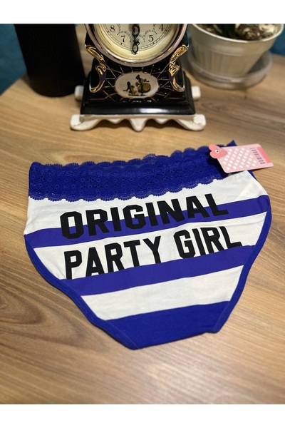 Dominatrend Women's Waist Lace Detailed Written Laundry Panties Set of 2