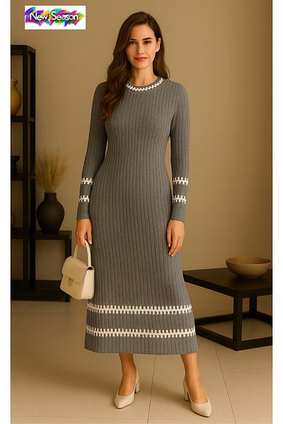 semela New Season Tie-Dye Knitwear Dress