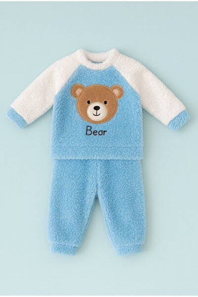 BEBEK UNİSEX MAVİ PELUŞ TAKIM