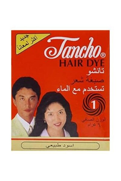 Tansho صبغة شعر سوداء طبيعية - 6 جرام