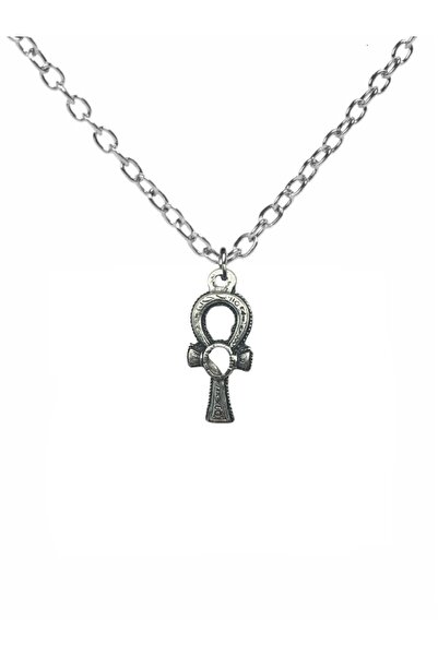 Herşey Nota Ankh Life Figured Unisex Necklace – 60 cm Chain, Antique & Egyptian Themed Metal Jewelry