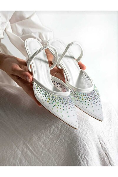 Mira style Pantofi de seară cu toc de 9 cm din plasă transparentă