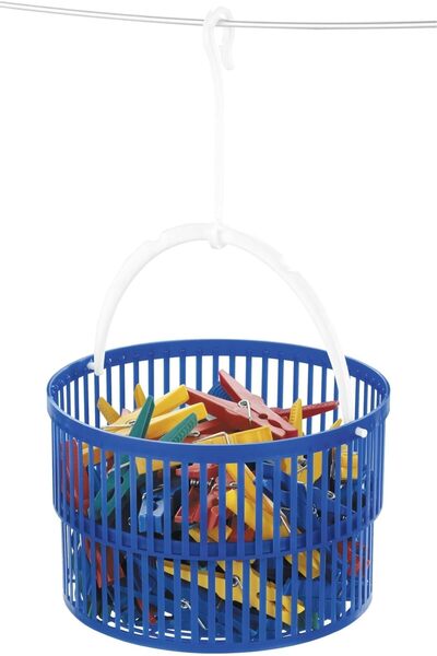 STOREMAX 0912Jalmsl546 30 Pegs Laundry Peg Basket Blue Oy864Efgjkn Etc 1109836
