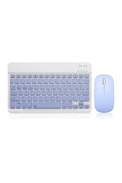 EHZ TEKNOLOJİ Lenovo Idea Tab Pro 12.7 TB-373FU Uyumlu Klavye Mouse Set + Standlı Tablet Kılıfı