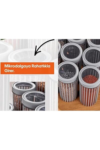 STOREMAX Sellbuyst 3-Piece Flip Lid Jar Plastic Storage Container Set, Large, Medium, Small, 3 Sizes