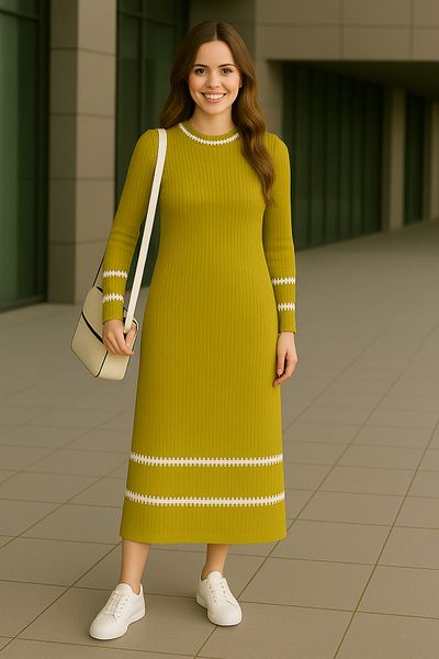 semela New Season Tie-Dye Knitwear Dress