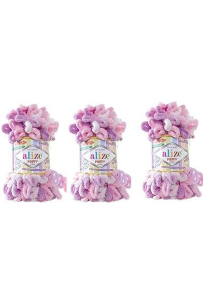 Alize Puffy Color Hand Knitting Yarn - 100% Micro Polyester
