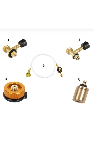 simply line 5 li Kamp Kartuşu Tekrar Dolum Seti Kamp Gazı Kartuşu Dolum Aparatı bütün tüplerden dolum seti