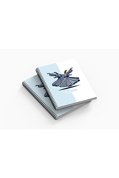 Yıldızistan A5 Cardboard Cover 1St Quality Spiral Checkered Notebook/Thematic Series No: 1 “Sûkunet” Faithful