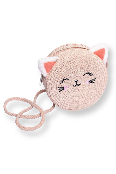 ebebek Hello Baby HelloBaby Kız Bebek Kedi Hasır Çocuk Çantası Fermuarlı