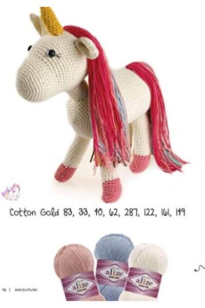 Alize Golden Cotton Yarn Threads, 55% Cotton and 45% Acrylic, Set of 3 Skeins (300g, 1082 Yards)