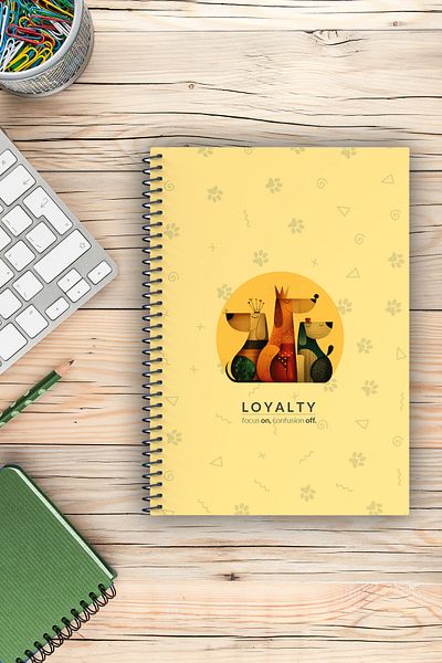 Yıldızistan A5 Cardboard Cover 1St Quality Spiral Line Notebook/Thematic Series No: 5 “Noble Dog” Royalty