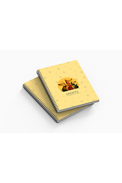 Yıldızistan A5 Cardboard Cover 1St Quality Spiral Unlined Notebook / Thematic Series No: 5 “Noble Dog” Royalty