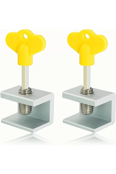 Kyrotech 2Pcs Adjustable Sliding Window and Door Lock Set Aluminum Body Lock Mechanism with Keys