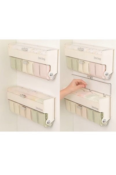 Nature House Organizator 3in1 pentru lenjerie, șosete și accesorii, cutie transparenta cu 2 nivele