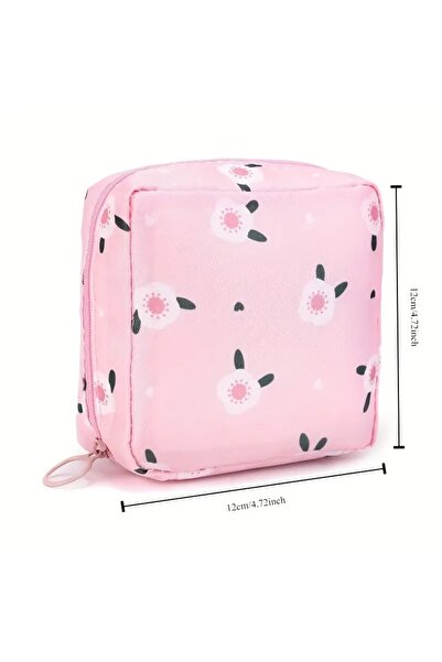 Hobi Kafe Lemon Figured Zippered Women's Pad Storage Bag - Wallet