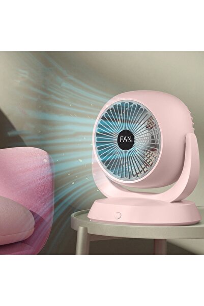 Toybox Table Fan, Rechargeable Battery Operated Desk Fan with Led Portable Fan for Office, Kitchen