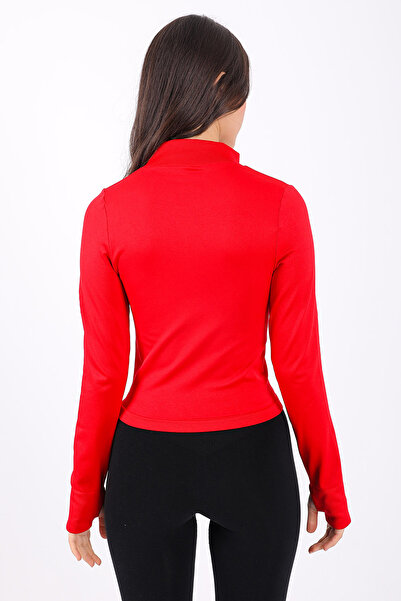 Etto Kadın Fitness ve Yoga Fermuarlı Dik Yaka Ceket