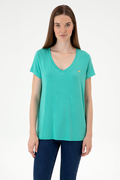 U.S. Polo Assn. تي شيرت نعناع أساسي للسيدات 50300829-VR090