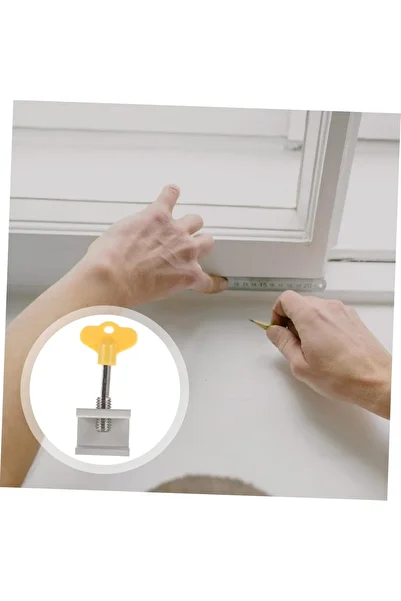 Kyrotech 2Pcs Adjustable Sliding Window and Door Lock Set Aluminum Body Lock Mechanism with Keys