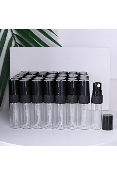 choice2 زجاجة عطر زجاجية شفافة عالية الجودة سعة 3 مل، 50 قطعة، رذاذ فائق النع...