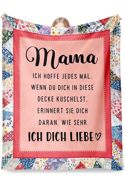 Gleevara Soft fluffy blanket, Mother's Day gift, pink, 60x50cm,