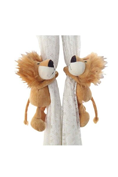 COOYA Curtain Tiebacks, Cute Animal Curtain Holdbacks for Drapes, Kids Bedroom Window Decorations (Lion)