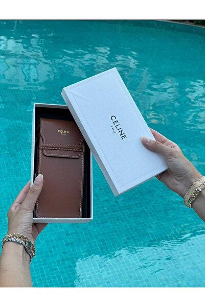 Bubbleatelier Geantă pentru ochelari cu curea, de culoare maro