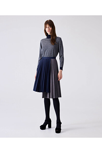 Machka Pileli colorblock etek