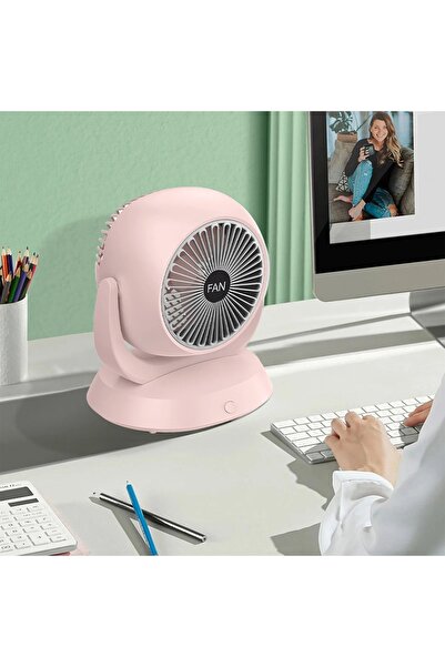 Toybox Table Fan, Rechargeable Battery Operated Desk Fan with Led Portable Fan for Office, Kitchen