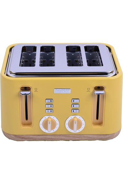 AC BOX Worldwide Gem Natural Yellow Four Slice Toaster Ac Box 861931