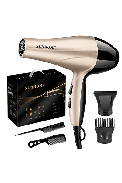 Sunhome 5-Piece Professional Hair Dryer,1800W Negative Ionic Fast Dry Low Noise Blow Dryer