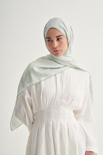 carell Φλοράλ Floral Monogram Φουλάρι Νερό Πράσινο