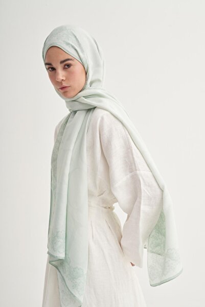carell Floral Floral Monogram Flush Shawl Water Green