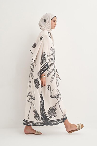 carell Noir Flush Kaftan Cream