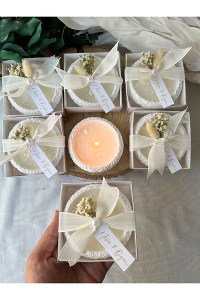 cev den store 20 adet Söz Nişan Düğün Nikah Doğum hediyelik Beyaz çiçek detaylı