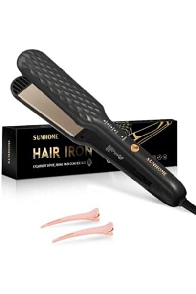 Sunhome Ceramic Hair Straightener and Curler 2-in-1 with Ceramic Coating