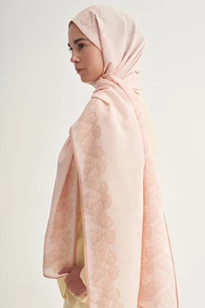 carell Floral Floral Monogram Flush Shawl Salmon
