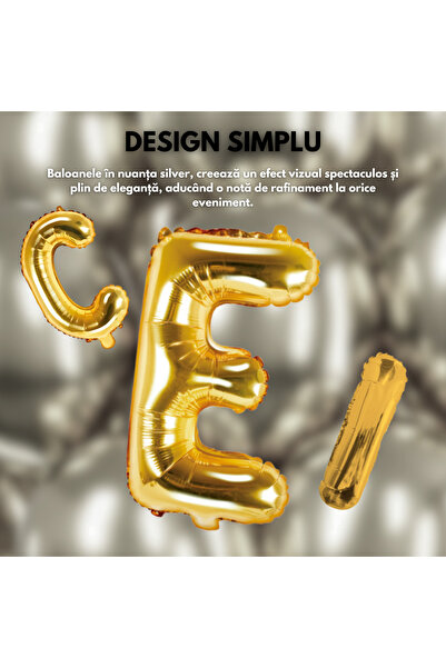 SDEPOT SDEPOT metallic foil balloon, letter V, gold, 40 cm