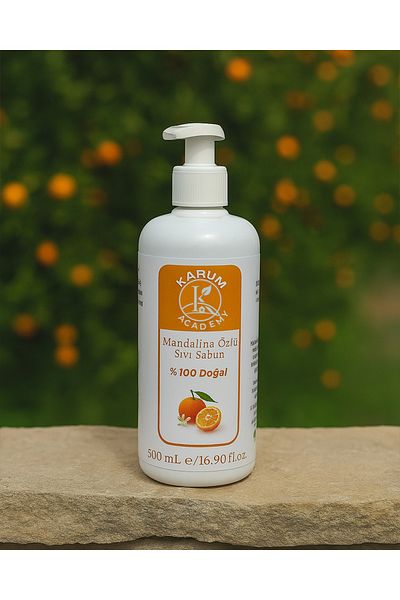 karum academy 100% Natural Tangerine Oil Liquid Soap – Revitalizing & Skin-Friendly Cleansing 500ml